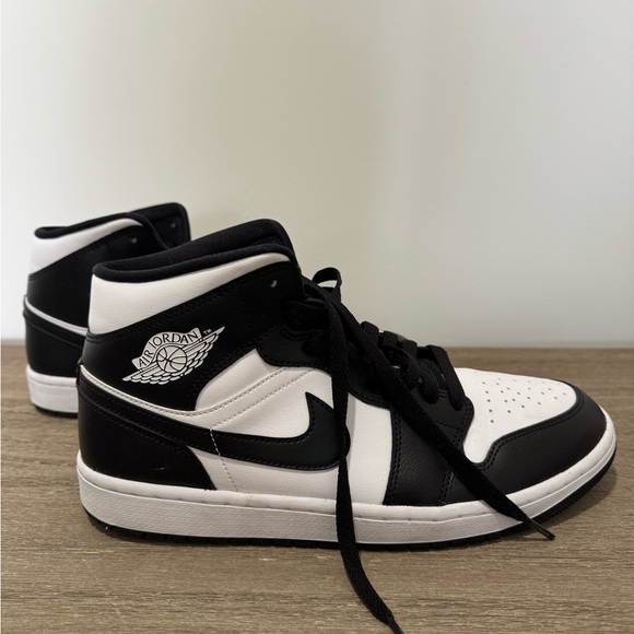 Jordan Shoes - Air Jordan 1 Mid Panda Black and White | Very Good Condition